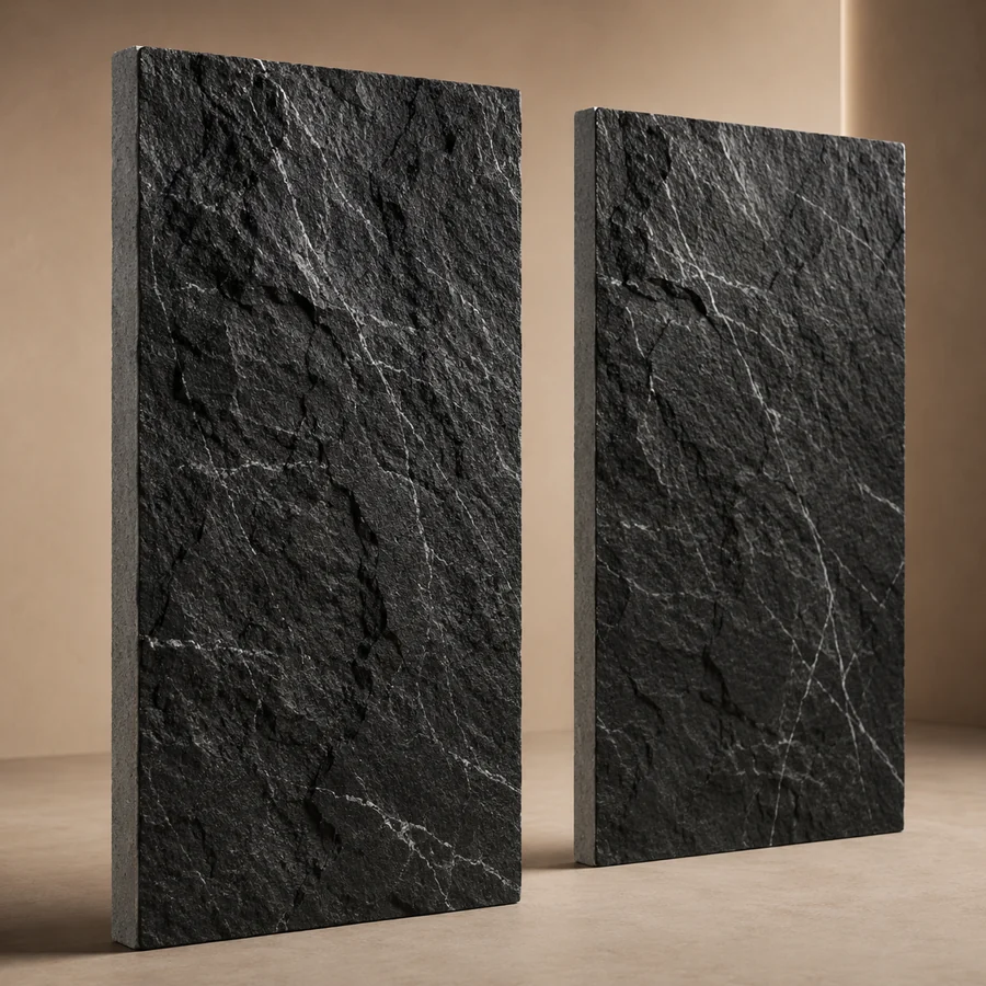 Stone Nero Elegante - Wandpaneele in Steinoptik